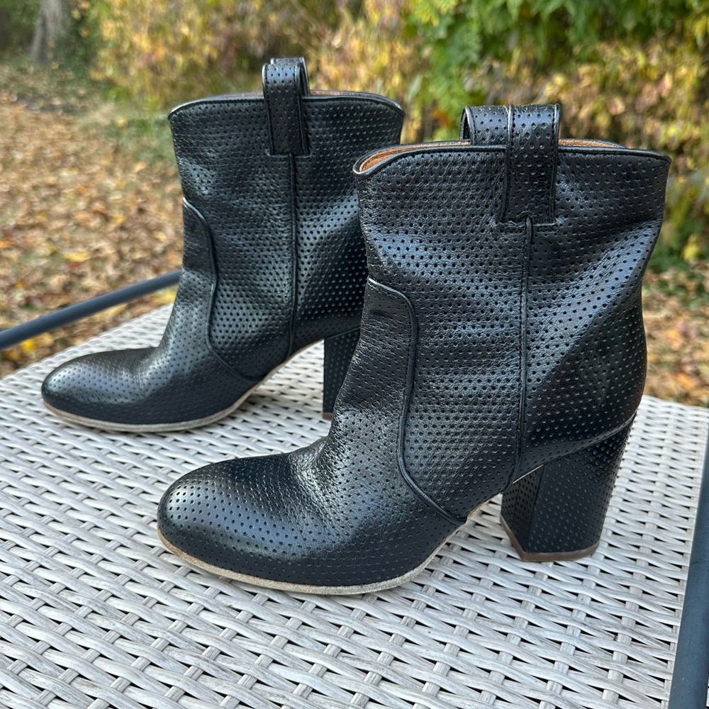 Officine Creative Perforated Leather Western Boots